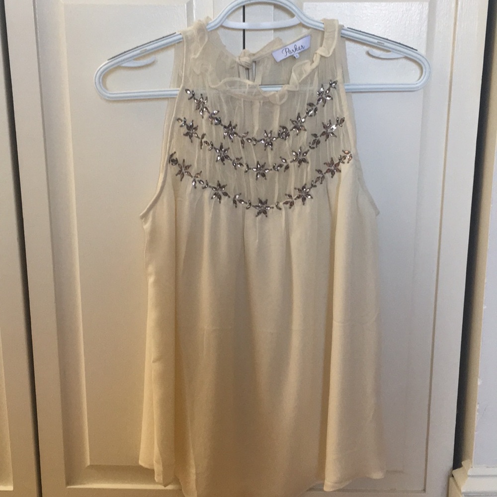 Beaded silk blouse